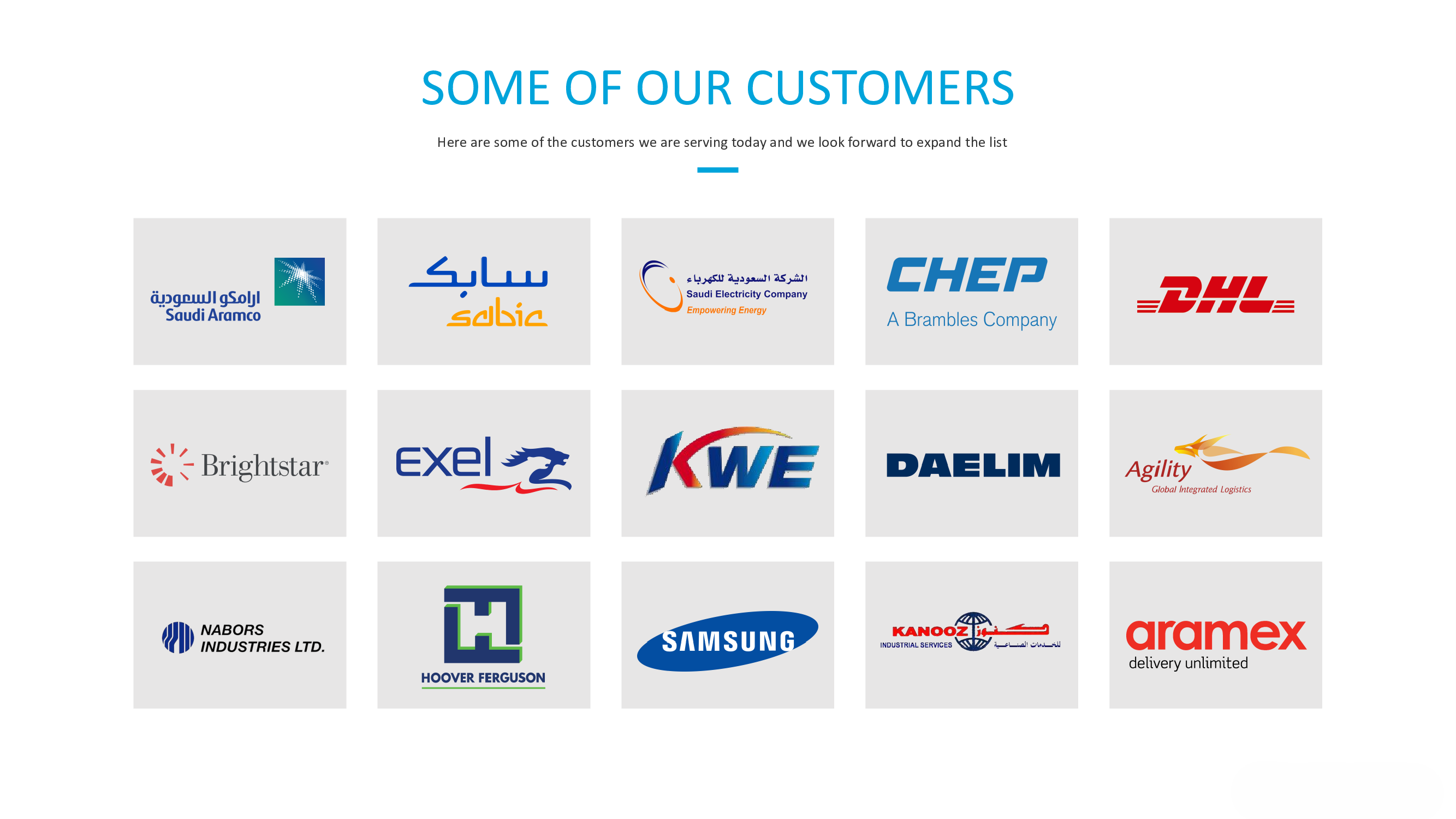 Some of Our Customers